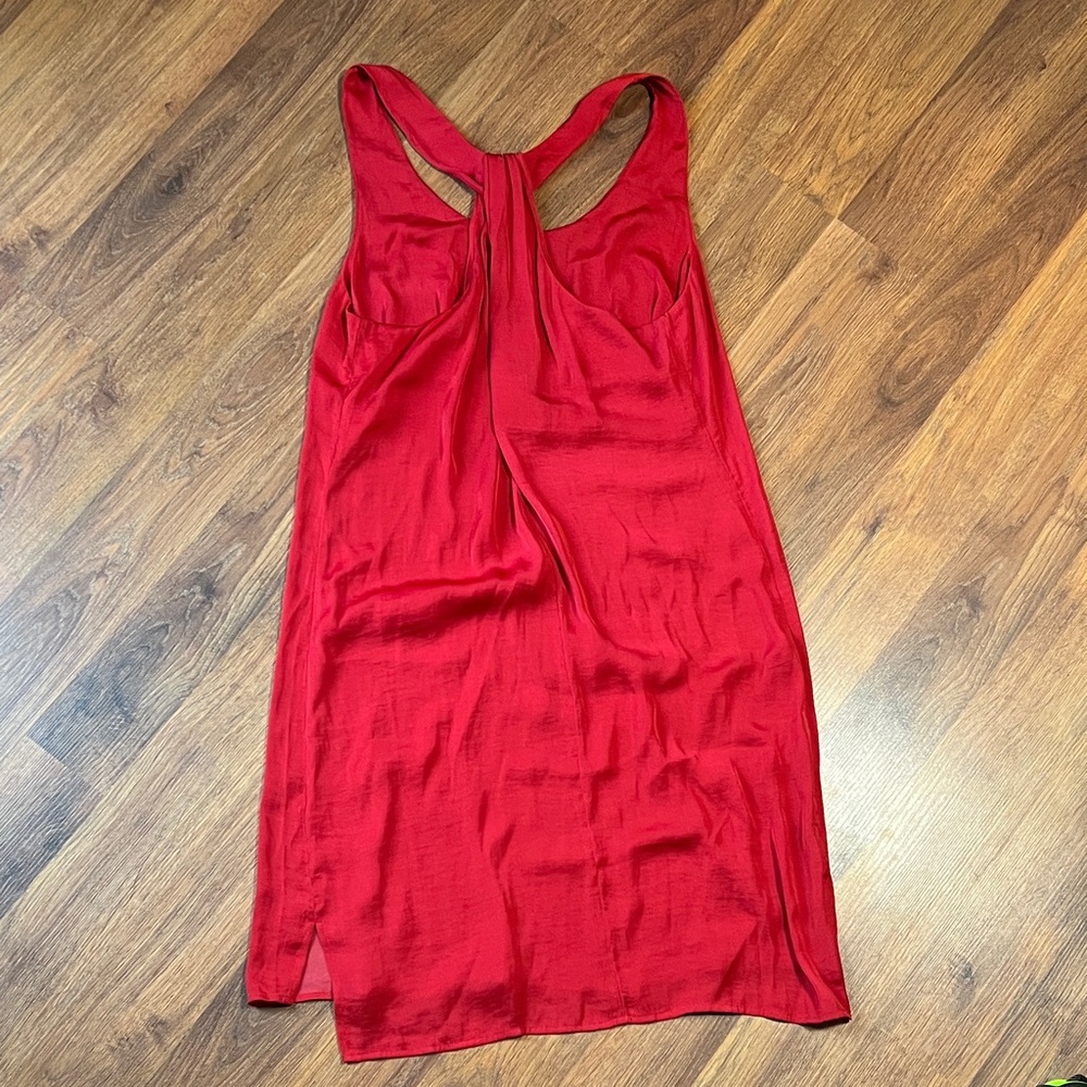 Elegant Red Tie Back Sleeveless Dress